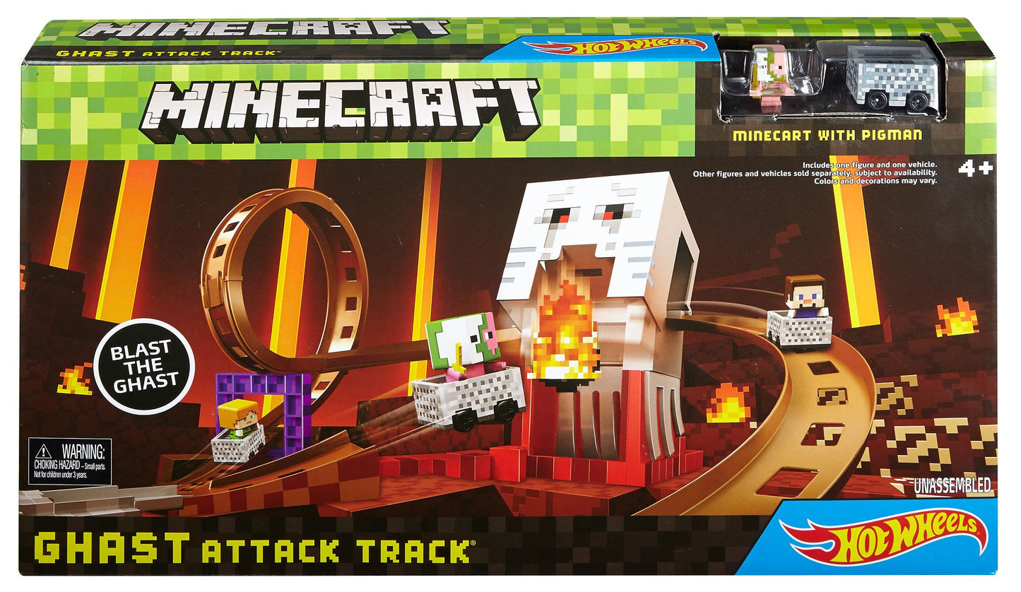 Hot Wheels Minecraft Ghast Attack Track Set