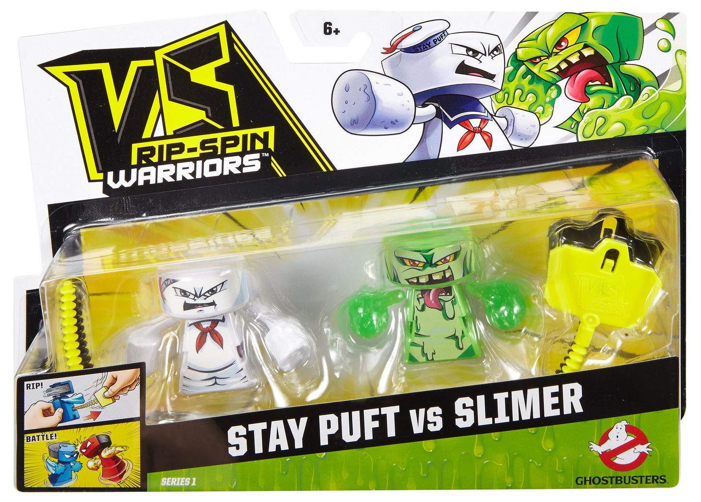 VS Rip-Spin Warriors Ghostbusters 2 Pack - Stay Puft vs Slimer