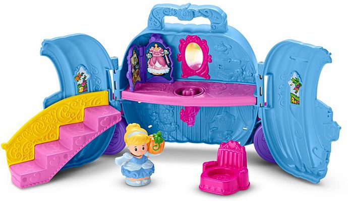 Little People Disney Princess Fold N Go Playset Ast