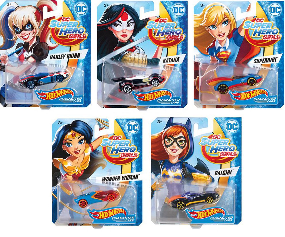 HW DCU Girls Charactr Car Ast