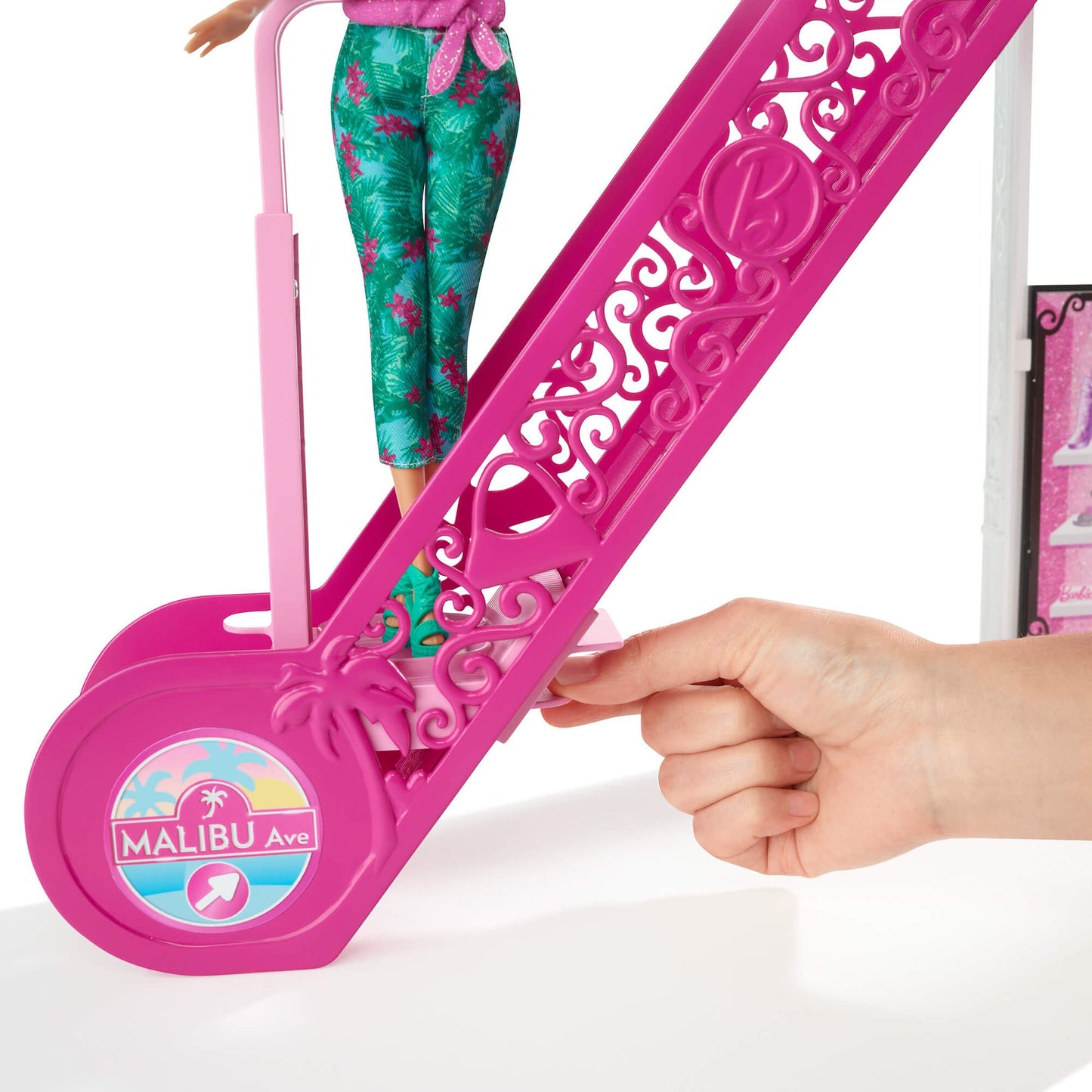 Barbie Malibu Ave 2-Story Mall with 2 Dolls - (50+ Pieces, 2' Tall, 4' Wide)
