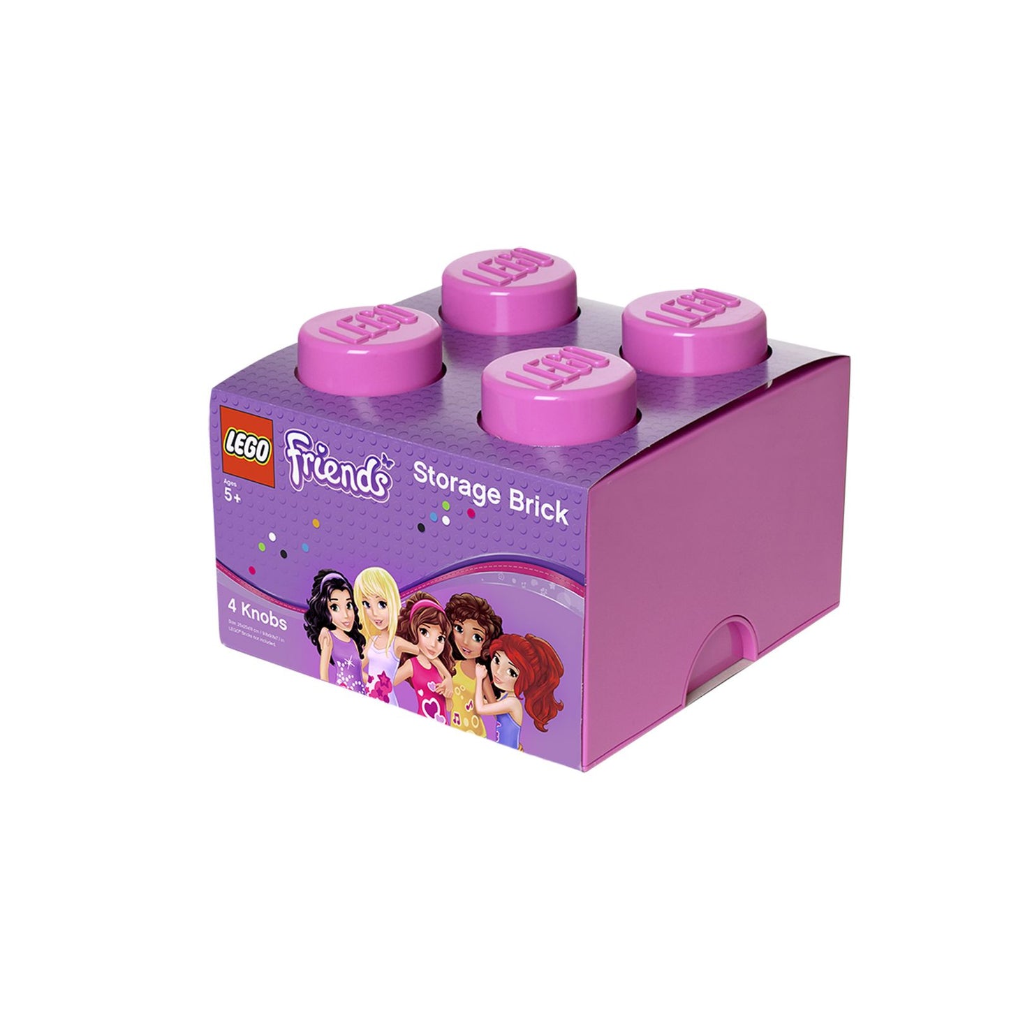 LEGO FRIENDS Storage Brick 4, Bright Purple/ Medium Pink
