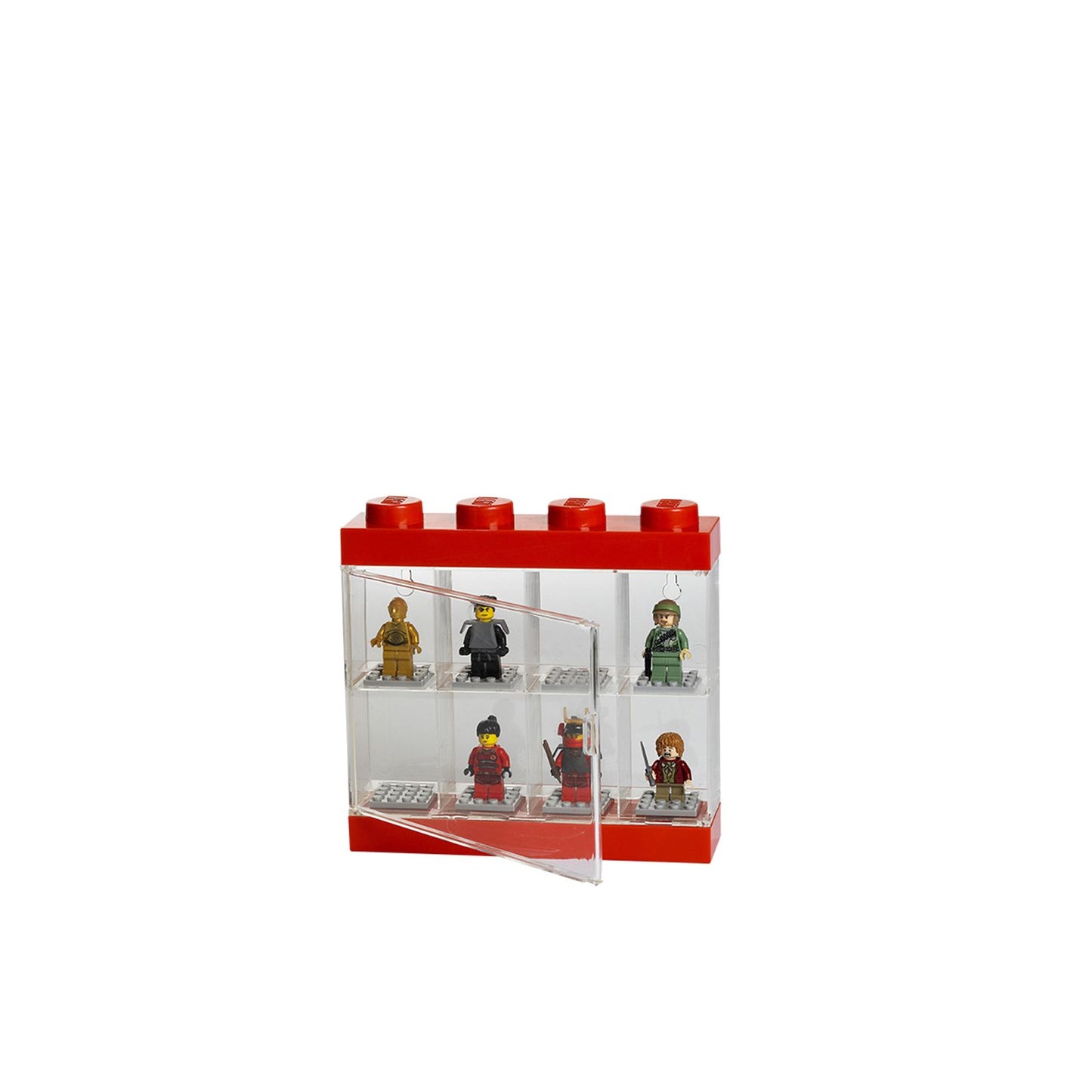 LEGO Minifigure Display Case 8, Bright Red
