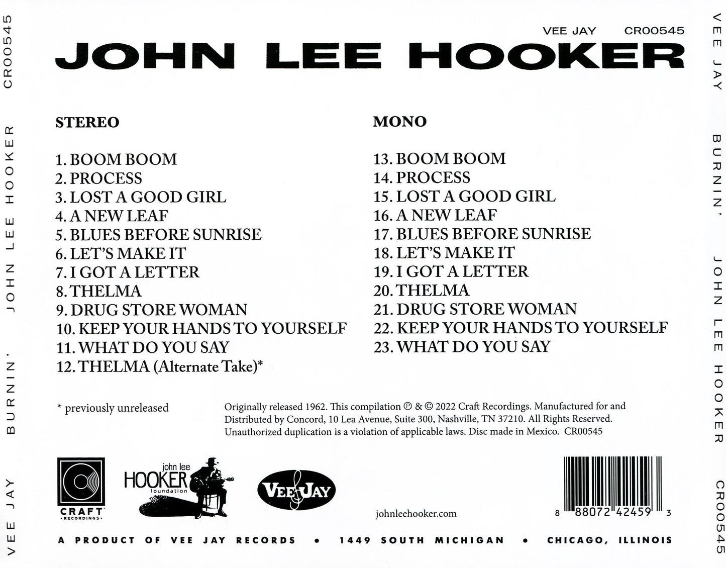 Burnin (60Th Anniversary) (Bonus Track) (Post)