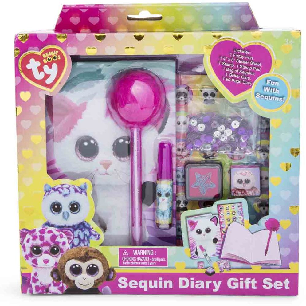 Sequin diary gift set-Beanie Boos (Patsy)