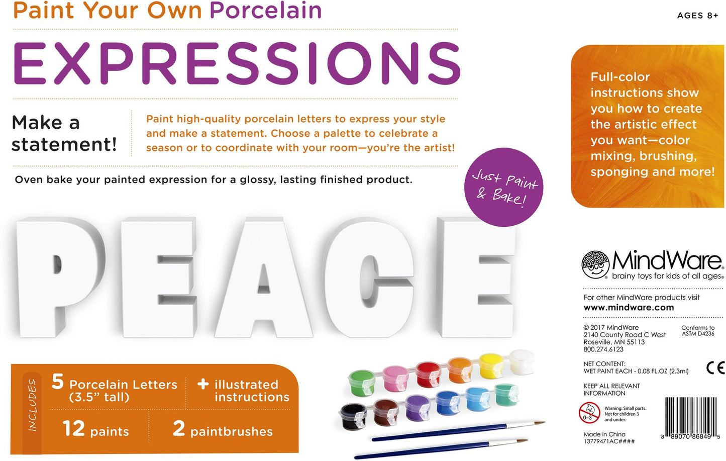 Paint Your Own Porcelain Expressions: Peace