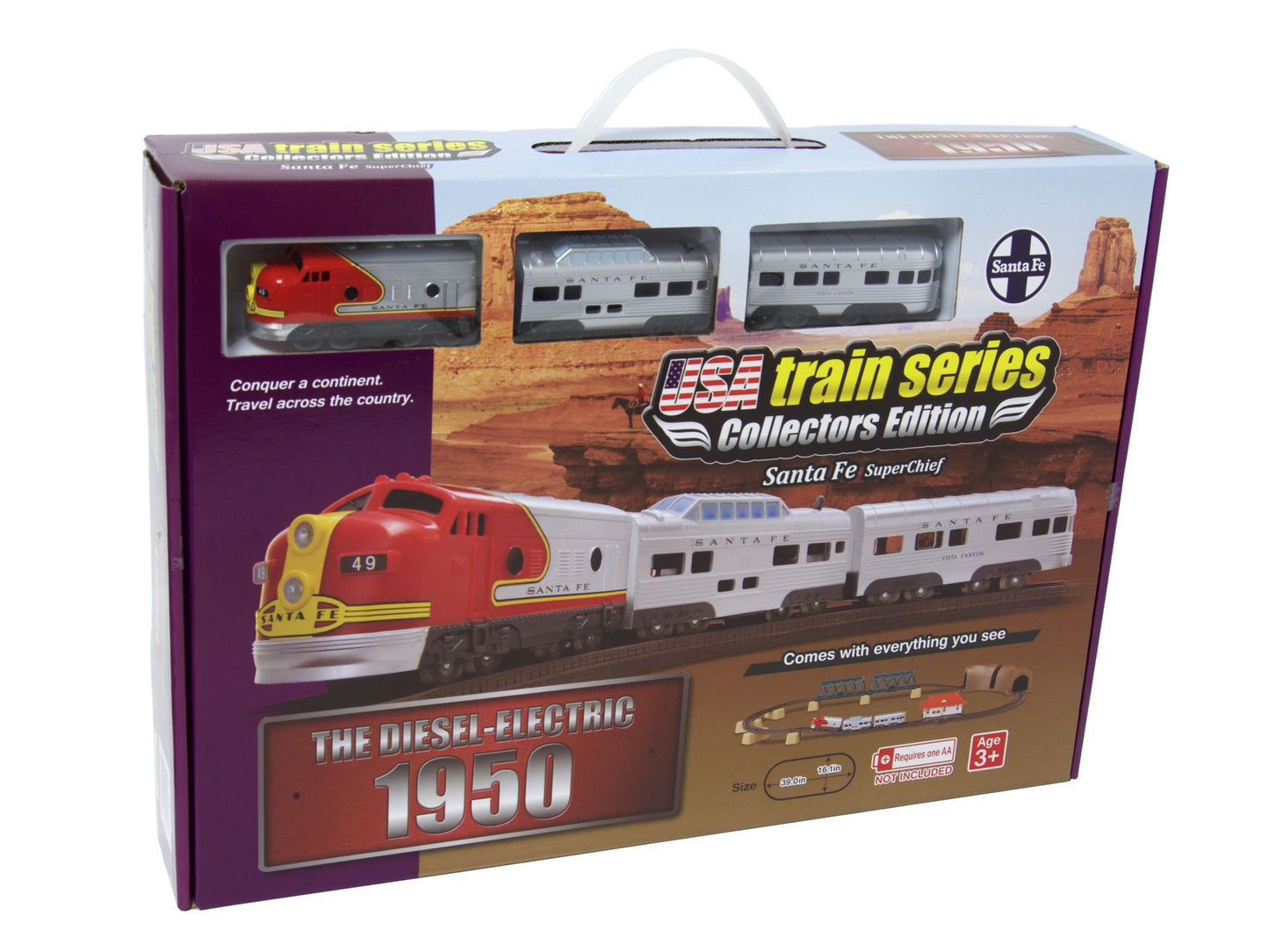 LEC 1950 Santa Fe Super Chief (F7 EMD A unit) Battery Operated Train Set