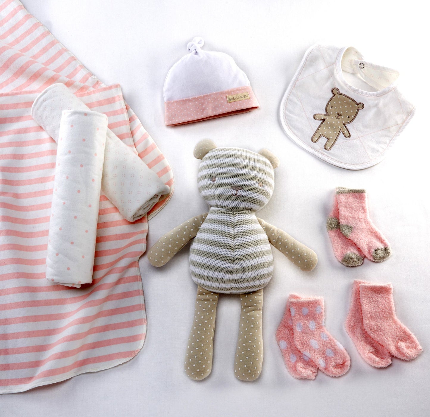 Pink Baby Basket Gift