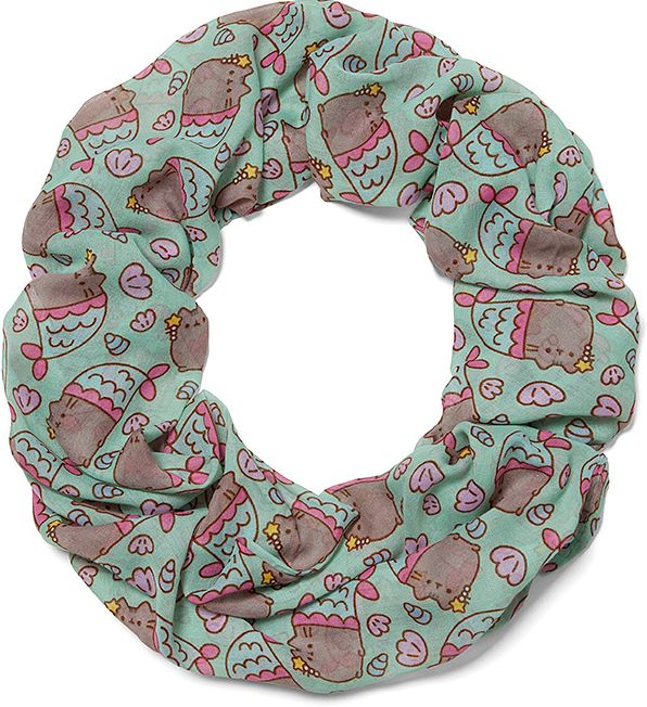 Pusheen Viscose All Over Mermaid Print Infinity Scarf
