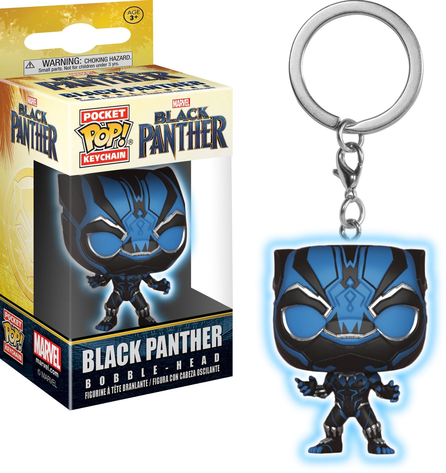 POP Keychains Black Panther Keychain - Black Panther (Glow)