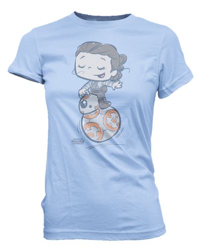 Super Cute Tees: Rey Riding BB-8 - JR - MD