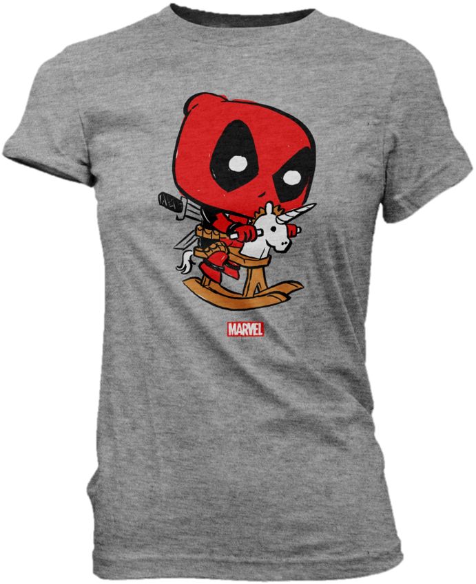 Super Cute Tees: Deadpool Rocking Unicorn- XL