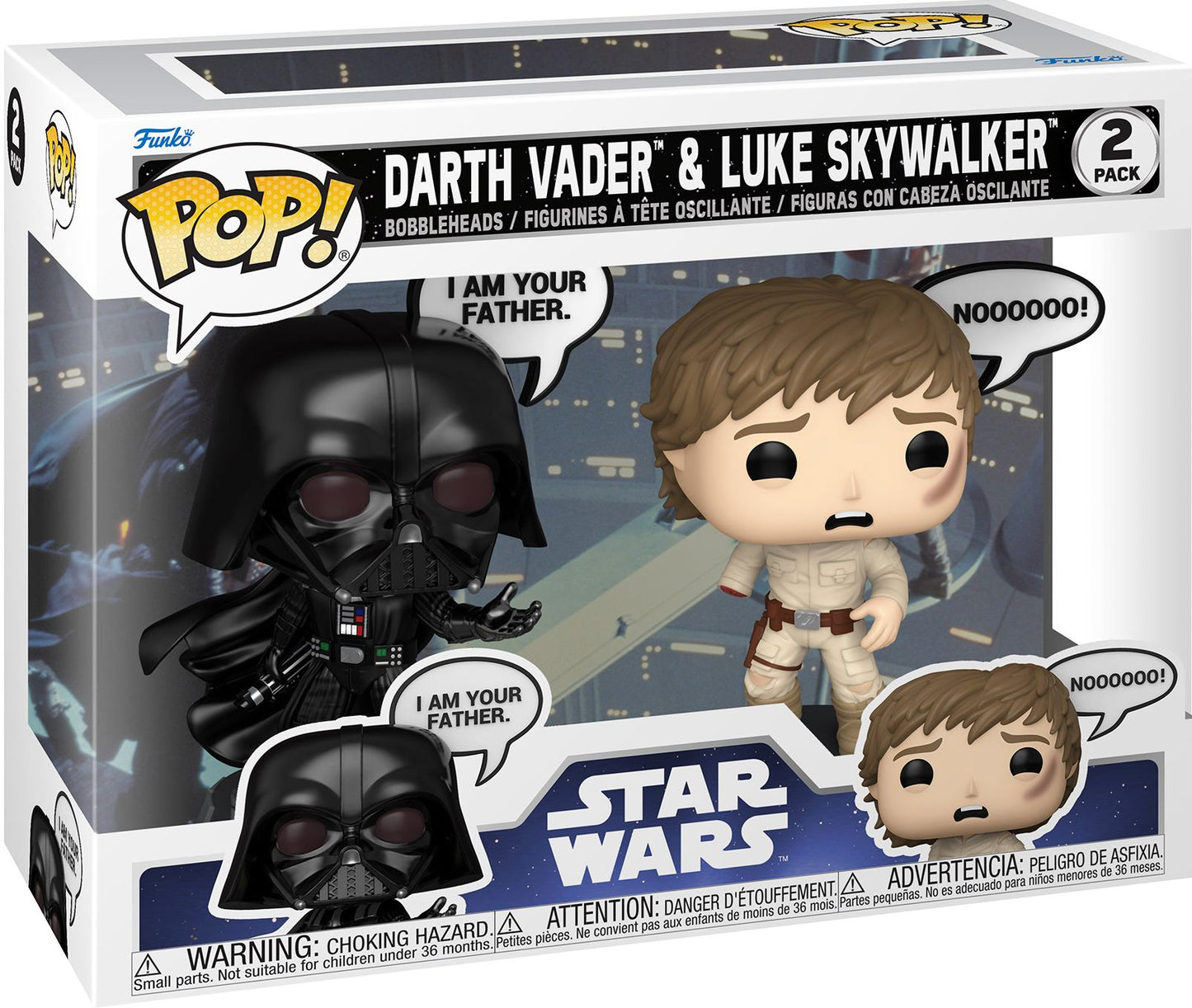 POP Star Wars: Sayings- Vader & Luke 2 Pack