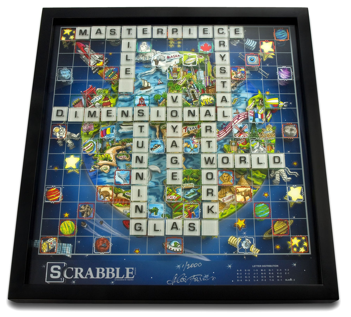 Winning Solutions Scrabble 3D World Edition by Charles Fazzino