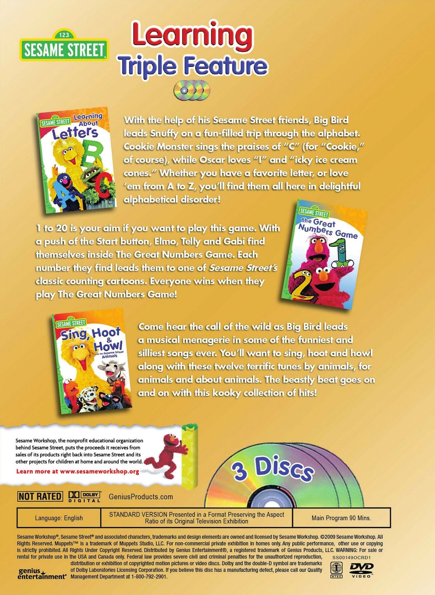 Sesame Street: Learning Triple Feature [3 Discs]