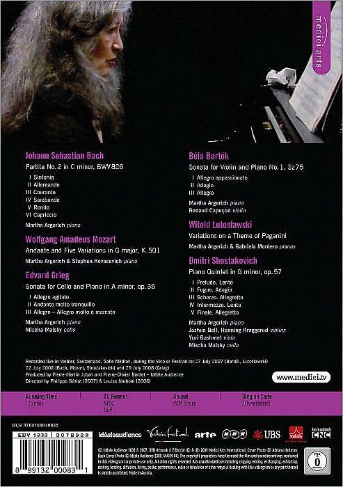 Martha Argerich: Live at Verbier Festival - Bach/Mozart/Grieg/Bartok/Lutoslawski/Shostakovich