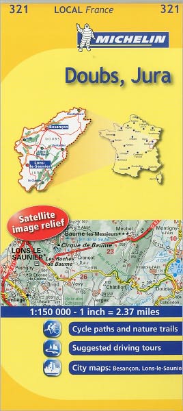 Michelin Map France: Doubs, Jura 321