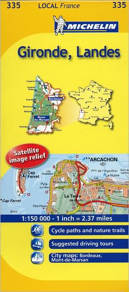 Michelin Map France: Gironde, Landes 335