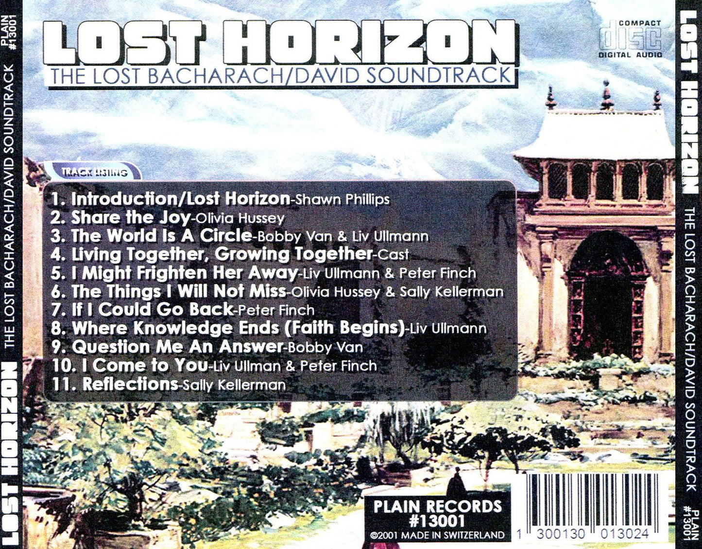 Lost Bacharach-David Soundtrack - Lost Horizon