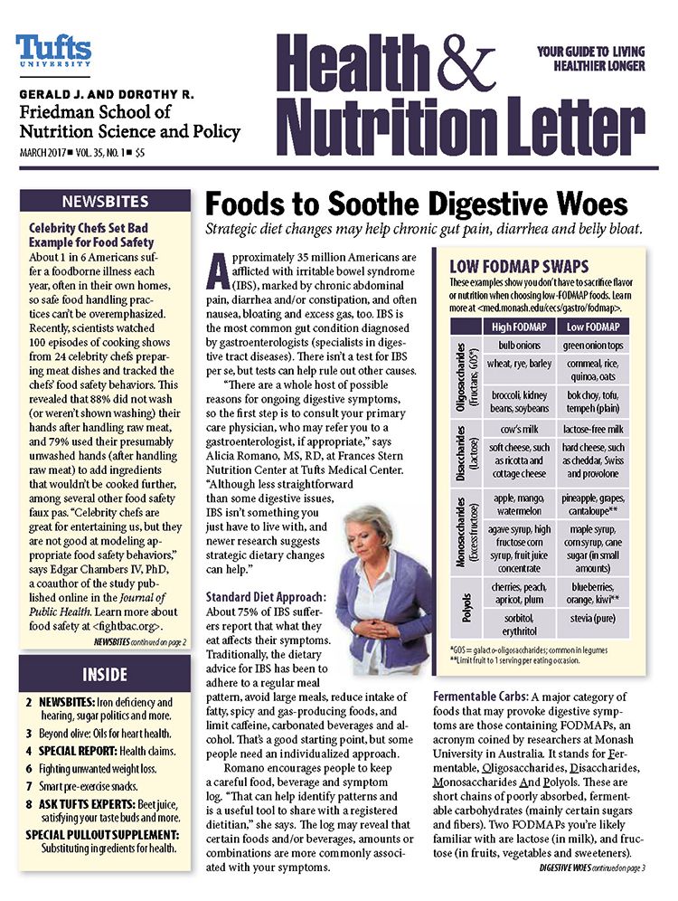 Tufts University Health and Nutrition Letter - One Year Subscription