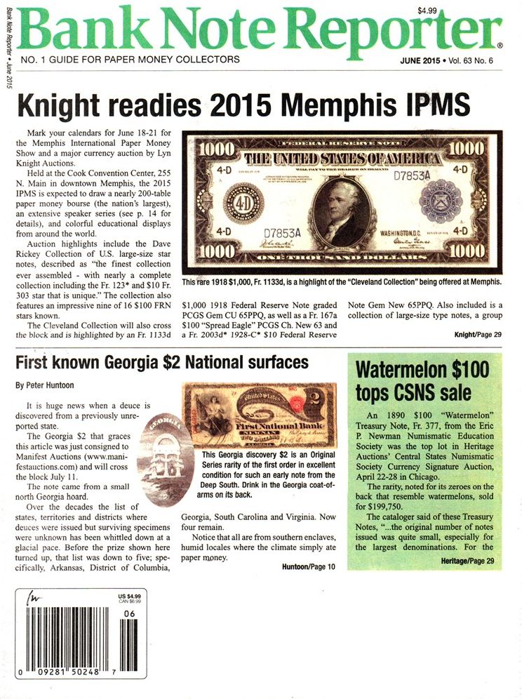 Banknote Reporter - One Year Subscription
