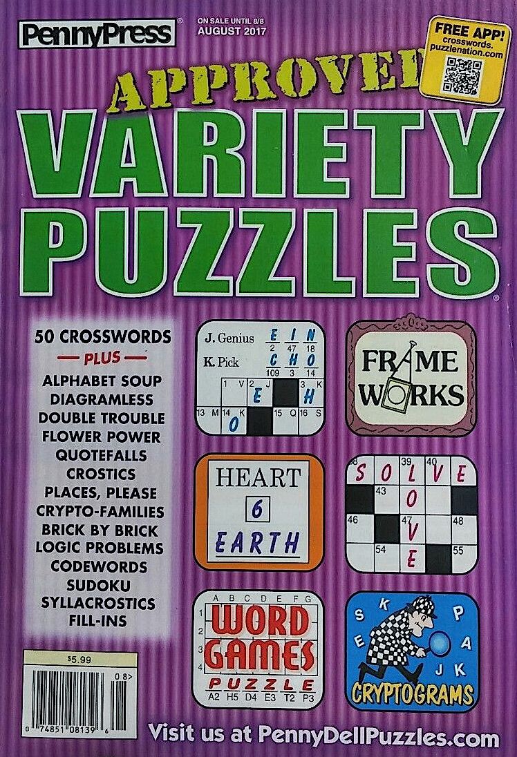 Approved Variety Puzzles - One Year Subscription