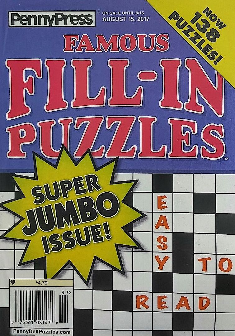 Penny's Famous Fill-In Puzzles - One Year Subscription