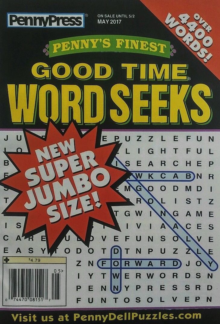 Penny's Finest Good Time Word Seeks - One Year Subscription