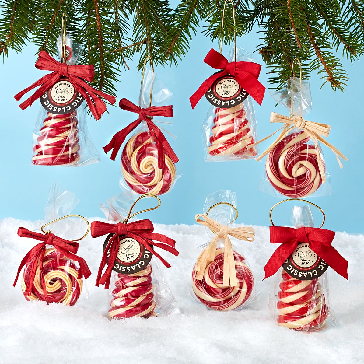 Hammond's Candy Ornaments, Set of 8