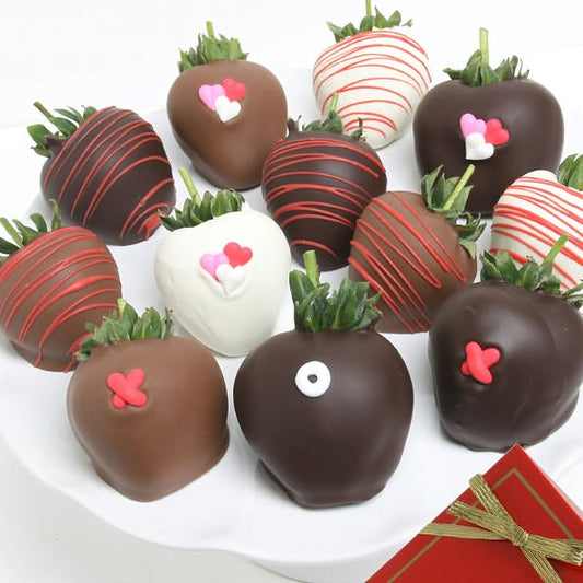 12 XOX Belgian Chocolate Covered Strawberries
