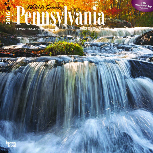 2016 Pennsylvania, Wild & Scenic Square 12x12 Wall Calendar