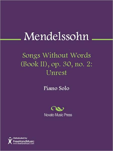 Songs Without Words (Book II), op. 30, no. 2: Unrest
