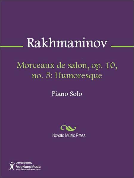 Morceaux de salon, op. 10, no. 5: Humoresque