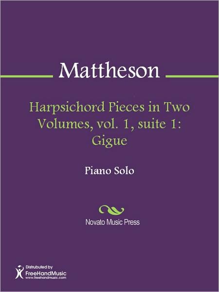 Harpsichord Pieces in Two Volumes, vol. 1, suite 1: Gigue