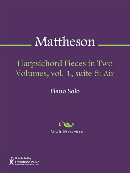Harpsichord Pieces in Two Volumes, vol. 1, suite 5: Air