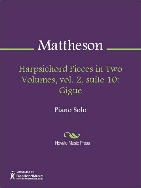 Harpsichord Pieces in Two Volumes, vol. 2, suite 10: Gigue