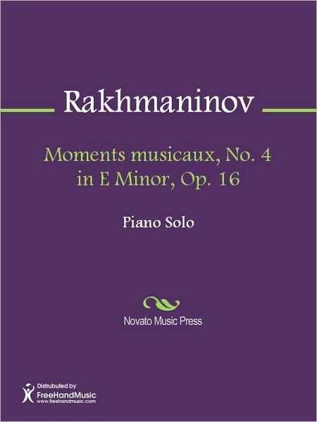 Moments musicaux, No. 4 in E Minor, Op. 16