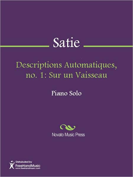 Descriptions Automatiques, no. 1: Sur un Vaisseau