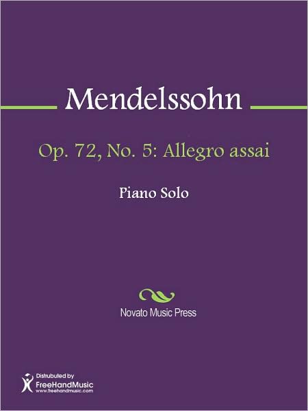 Op. 72, No. 5: Allegro assai