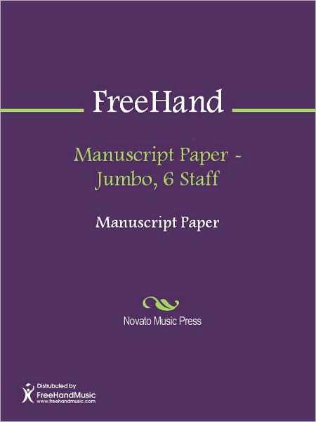 Manuscript Paper - Jumbo, 6 Staff