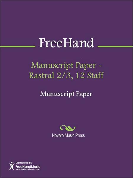 Manuscript Paper - Rastral 2/3, 12 Staff