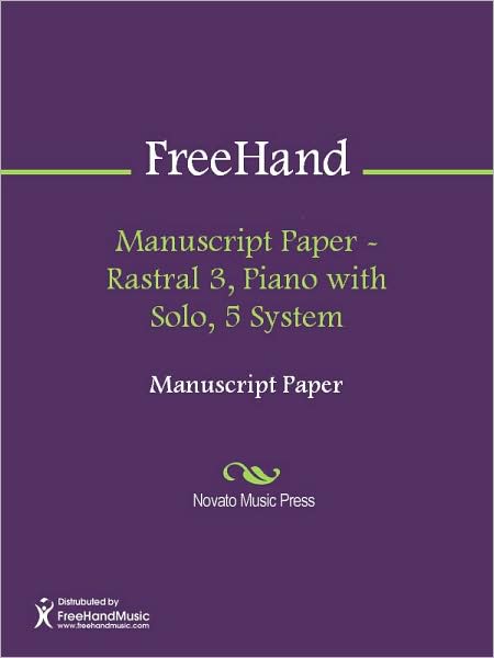 Manuscript Paper - Rastral 3, Piano with Solo, 5 System