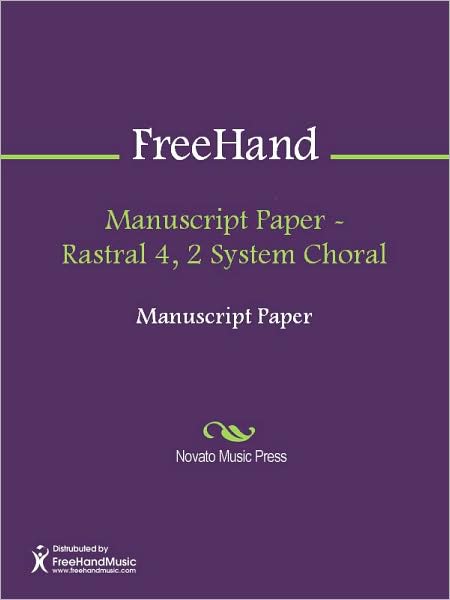 Manuscript Paper - Rastral 4, 2 System Choral