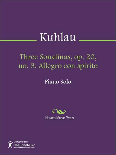 Three Sonatinas, op. 20, no. 3: Allegro con spirito