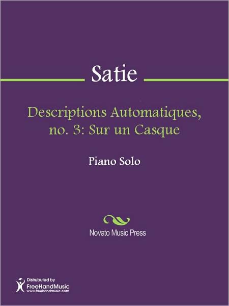 Descriptions Automatiques, no. 3: Sur un Casque