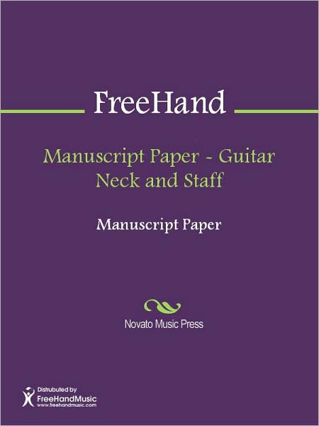 Manuscript Paper - Guitar Neck and Staff