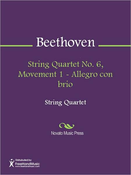 String Quartet No. 6, Movement 1 - Allegro con brio