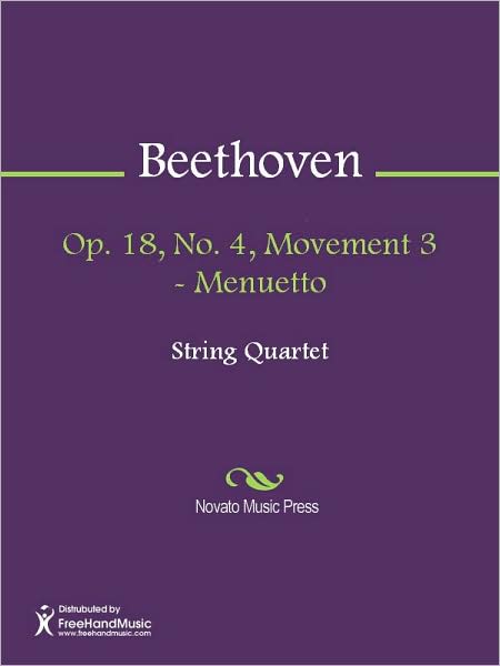 Op. 18, No. 4, Movement 3 - Menuetto