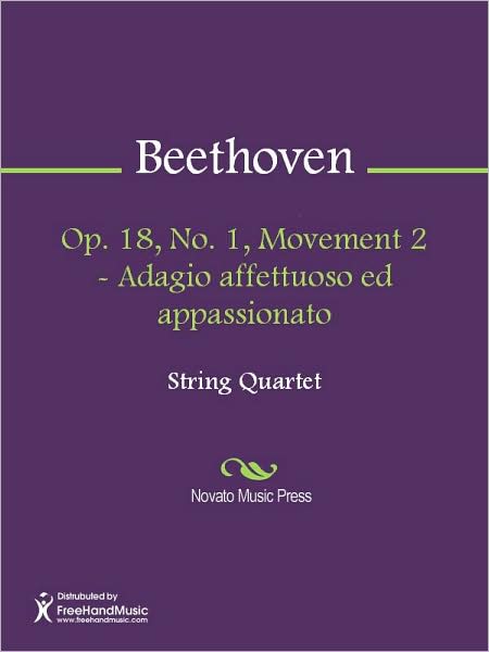Op. 18, No. 1, Movement 2 - Adagio affettuoso ed appassionato