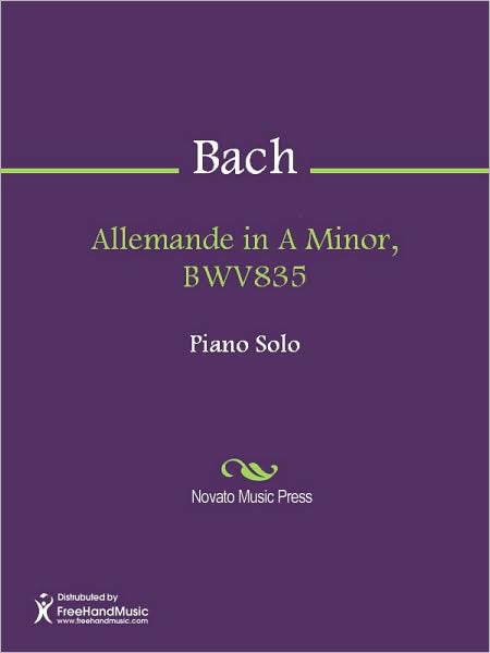 Allemande in A Minor, BWV835